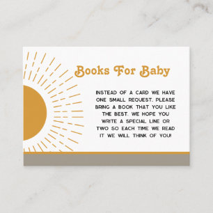 Tarjeta De Visita Aquí Viene El Libro Del Hijo Para El Bebé Insertar
