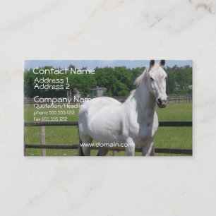Tarjeta de visita árabe del caballo
