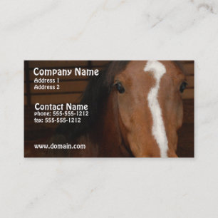 Tarjeta de visita árabe del caballo