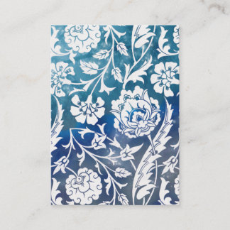 Tarjeta De Visita Arabesque del Victorian, SEÑORA CIARA - azul y