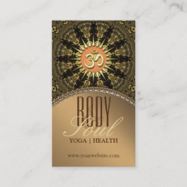 Tarjeta De Visita Arabesque Mandala Gold OM New Age Business Card