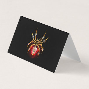 Tarjeta De Visita Araña de vapor sobre negro
