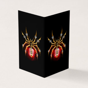 Tarjeta De Visita Araña de vapor sobre negro
