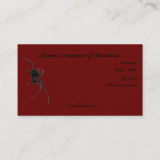 Tarjeta De Visita Araña de viuda negra