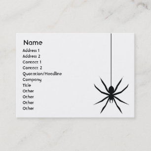 Tarjeta De Visita Araña - rechoncha