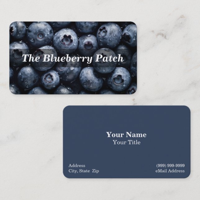 Tarjeta De Visita Arándano/arándanos/Fruta (Anverso / Reverso)