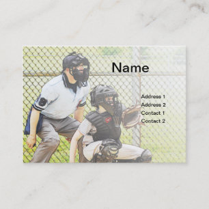 Tarjeta De Visita árbitro de béisbol