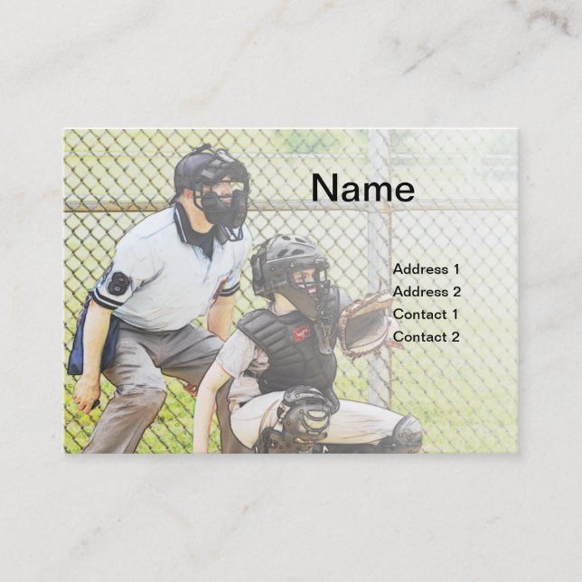 Tarjeta De Visita árbitro de béisbol (Anverso)