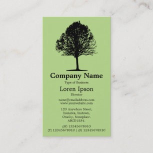 Tarjeta De Visita Árbol 01 - Verde b8da89