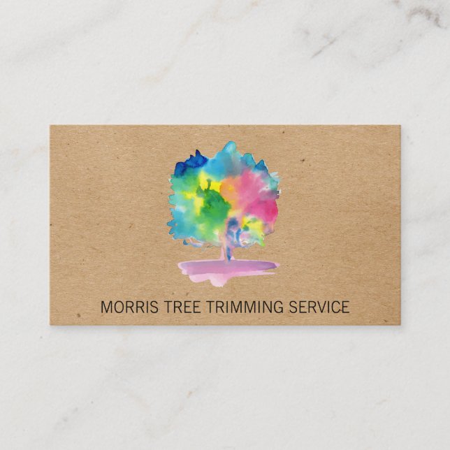 Tarjeta De Visita Árbol acuático | Paisaje (Anverso)