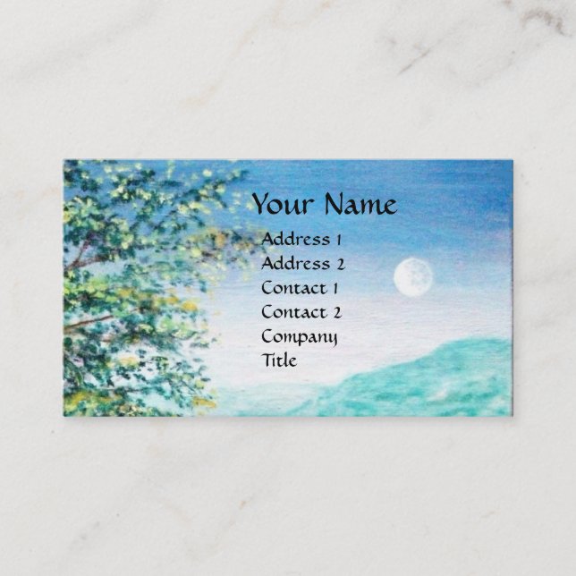 Tarjeta De Visita ÁRBOL AURORA / ÁRBOL MAGIC, verde, azul (Anverso)