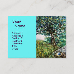 Tarjeta De Visita ÁRBOL AURORA / ÁRBOL MAGIC, verde, azul