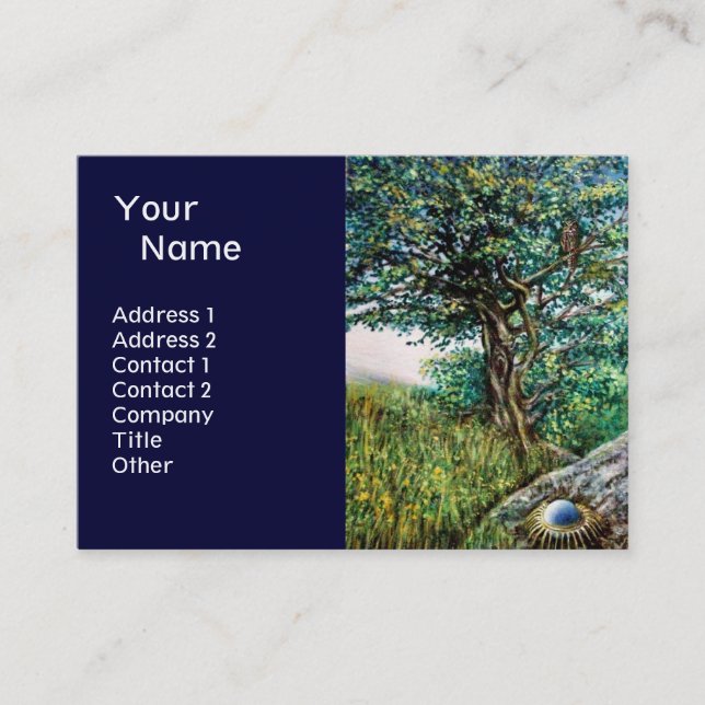 Tarjeta De Visita ÁRBOL AURORA / ÁRBOL MAGIC, verde, azul (Anverso)