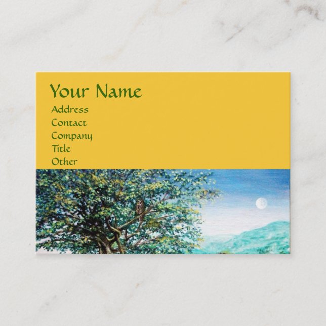 Tarjeta De Visita ÁRBOL AURORA / ÁRBOL MAGIC, verde, azul, amarillo (Anverso)