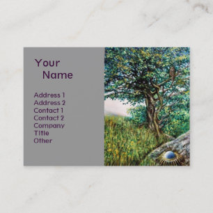 Tarjeta De Visita ÁRBOL AURORA / ÁRBOL MAGIC, verde, azul, gris