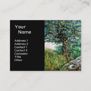 Tarjeta De Visita ÁRBOL AURORA / ÁRBOL MAGIC, verde, azul, negro