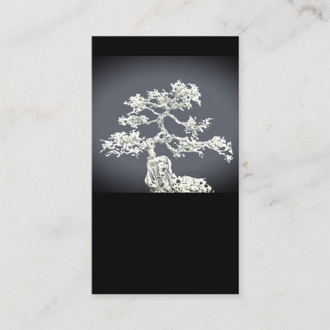Tarjeta De Visita árbol bonsai arte de naturaleza artística audaz so (Anverso)