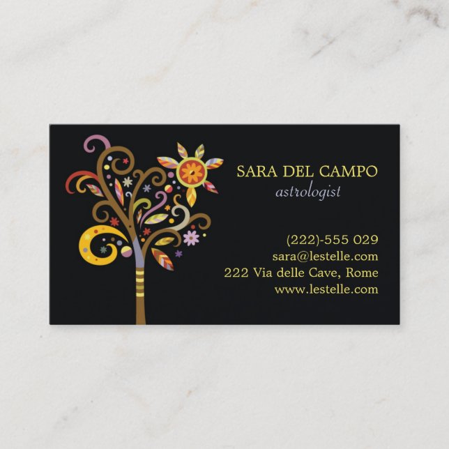 Tarjeta De Visita Árbol caprichoso (Anverso)