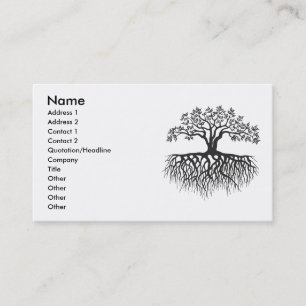 Tarjeta De Visita Árbol con las raíces