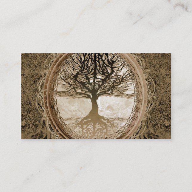 Tarjeta De Visita Árbol de Brown del modelo de la vida (Anverso)