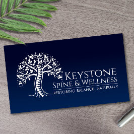 Tarjeta De Visita Árbol de columna blanca