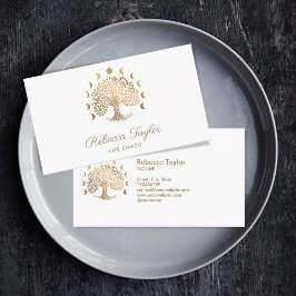 Tarjeta De Visita árbol de entrenamiento de vida terapeuta fases de 