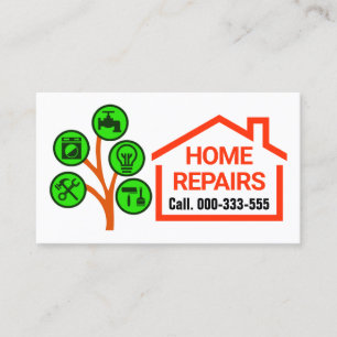 Tarjeta De Visita Árbol de herramientas de mano creativo