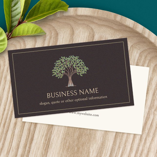 Tarjeta De Visita Árbol de hojas verdes (Subido por el creador)