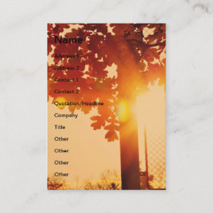 Tarjeta De Visita Árbol de la puesta del sol