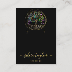 Tarjeta De Visita Árbol de la vida Árbol espiritual orgánico