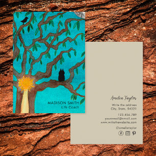 Tarjeta De Visita Árbol de la Vida Coach de Vida en Redes Sociales