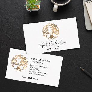 Tarjeta De Visita Árbol de la Vida Coach Terapista Psicóloga Belleza