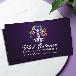 Tarjeta De Visita Árbol de la Vida Doble Hélice ADN Medicina Funcion