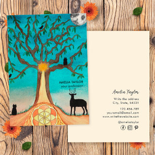 Tarjeta De Visita Árbol de la Vida Elegante