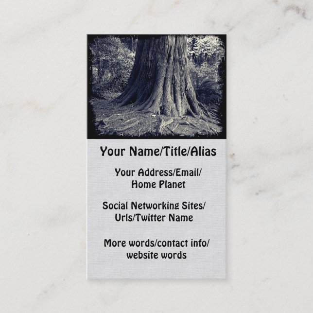 Tarjeta De Visita Árbol de las raíces (Anverso)