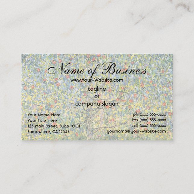 Tarjeta De Visita Árbol de manzanas (1912) por Gustav Klimt (Anverso)