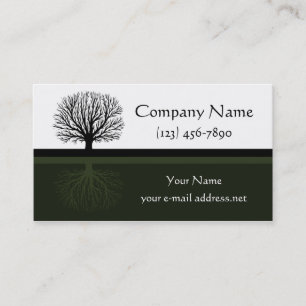 Tarjeta De Visita Árbol de moda moderno de la vida