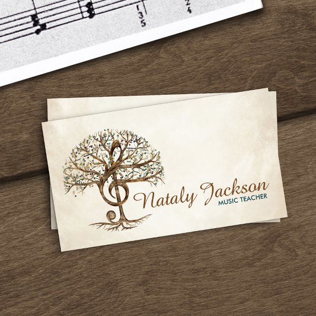 Tarjeta De Visita Árbol de música Treble Clef (Subido por el creador)