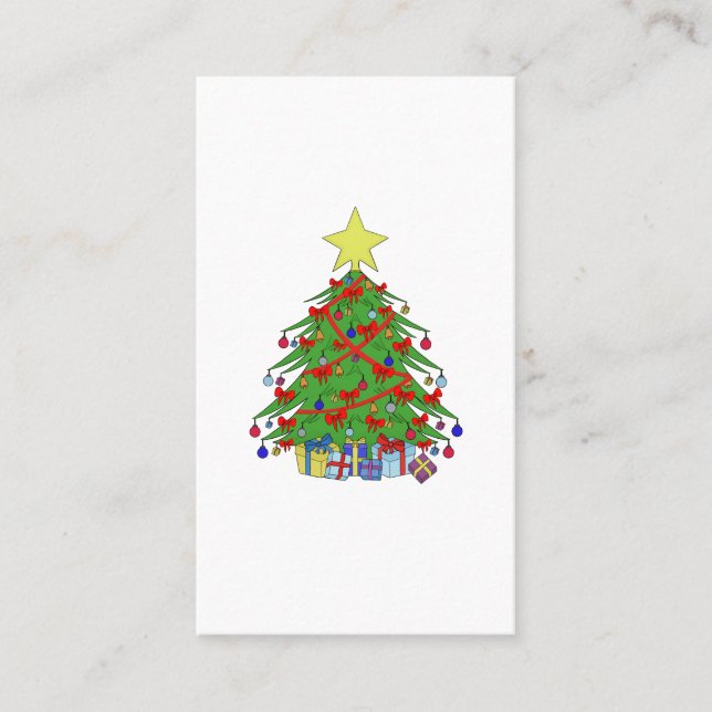 Tarjeta De Visita árbol de Navidad (Anverso)