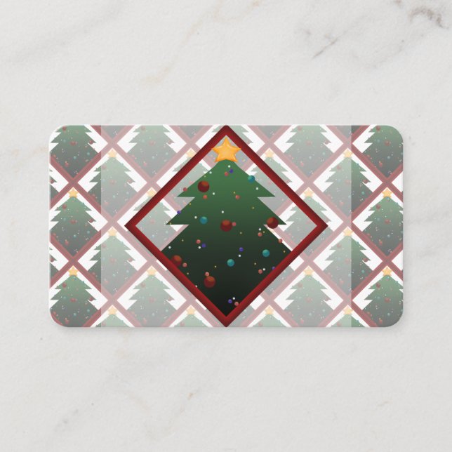 Tarjeta De Visita Árbol de Navidad (Anverso)