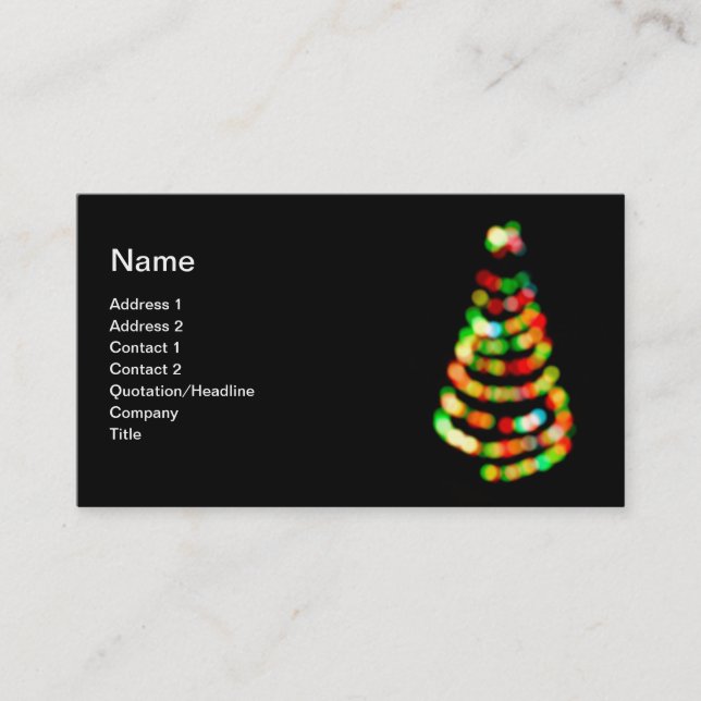 Tarjeta De Visita árbol de Navidad (Anverso)