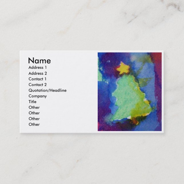 TARJETA DE VISITA ÁRBOL DE NAVIDAD 3 (Anverso)