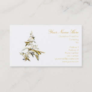Tarjeta De Visita Árbol de navidad en el blanco 001