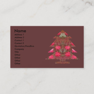 Tarjeta De Visita Árbol de navidad - hojas de otoño