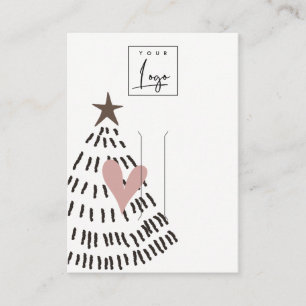 Tarjeta De Visita Árbol de Navidad minimalista moderno Logotipo de h