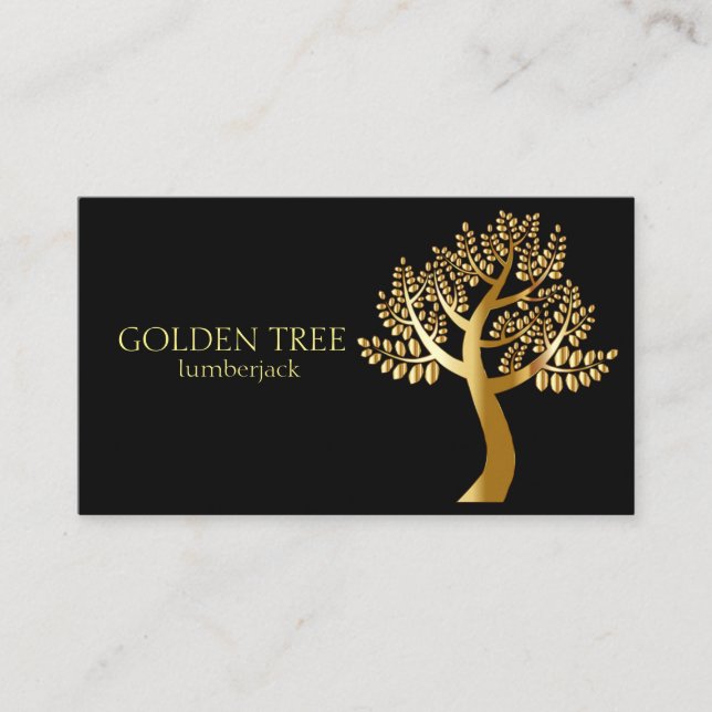 Tarjeta De Visita Árbol de oro (Anverso)