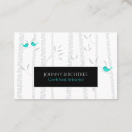 Tarjeta De Visita *~* Árbol de pájaros azules Médicas arboristas