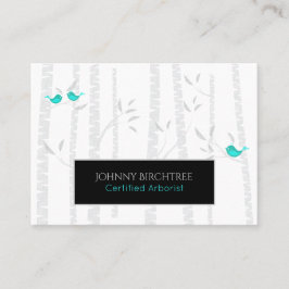 Tarjeta De Visita *~* Árbol de pájaros azules Médicas arboristas