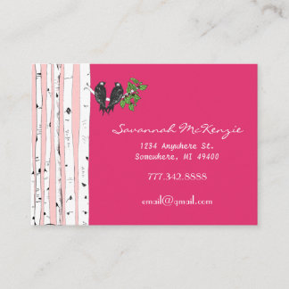 Tarjeta De Visita Árbol de pájaros vintage en cualquier color