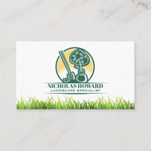 Tarjeta De Visita Arbol de palas y plantaciones Grasa silvestre
